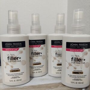 4 John Frieda Ultra filler+ for fine hair thickening spray 5oz w heat Protectant